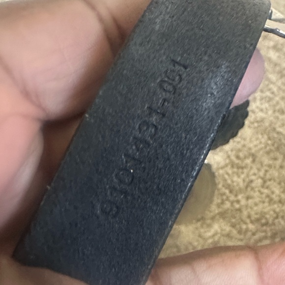 Lauren Ralph Lauren Black Leather Metal Conchos Accent Statement Belt L - Picture 8 of 10